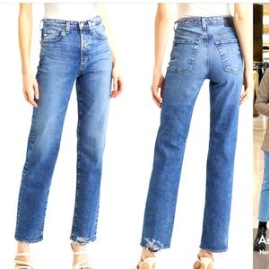 AG Alexxis high waist, straight leg jeans